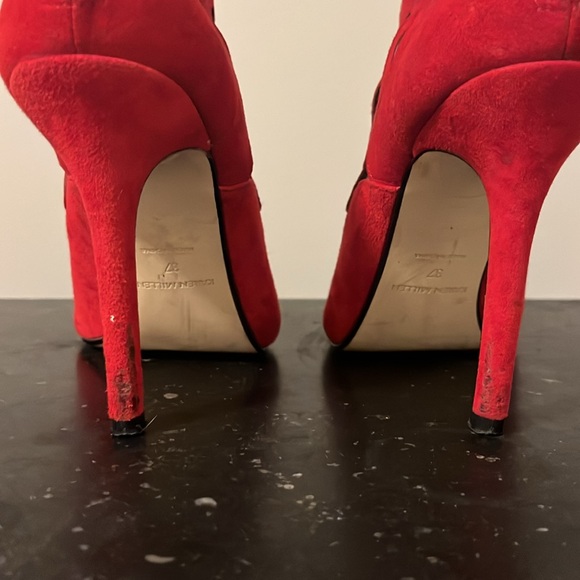 Red Karen Millen open-toed booties, size 37 - Picture 5 of 6